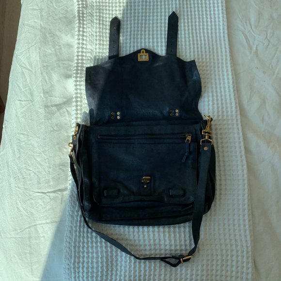Proenza Schouler Ps1 Navy Leather Cross Body Bag - Picture 12 of 16
